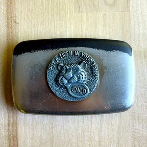 Vintage Enco “Put A Tiger in Your Tank” belt buckle